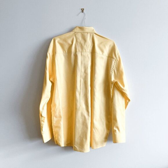 George Strait Wrangler Cowboy Cut Collection Long Sleeve Button Shirt Yellow L - Picture 2 of 7